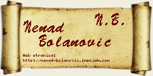 Nenad Bolanović vizit kartica